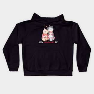 Happy Meowentines Day Cute Cat Valentines Day Kids Hoodie